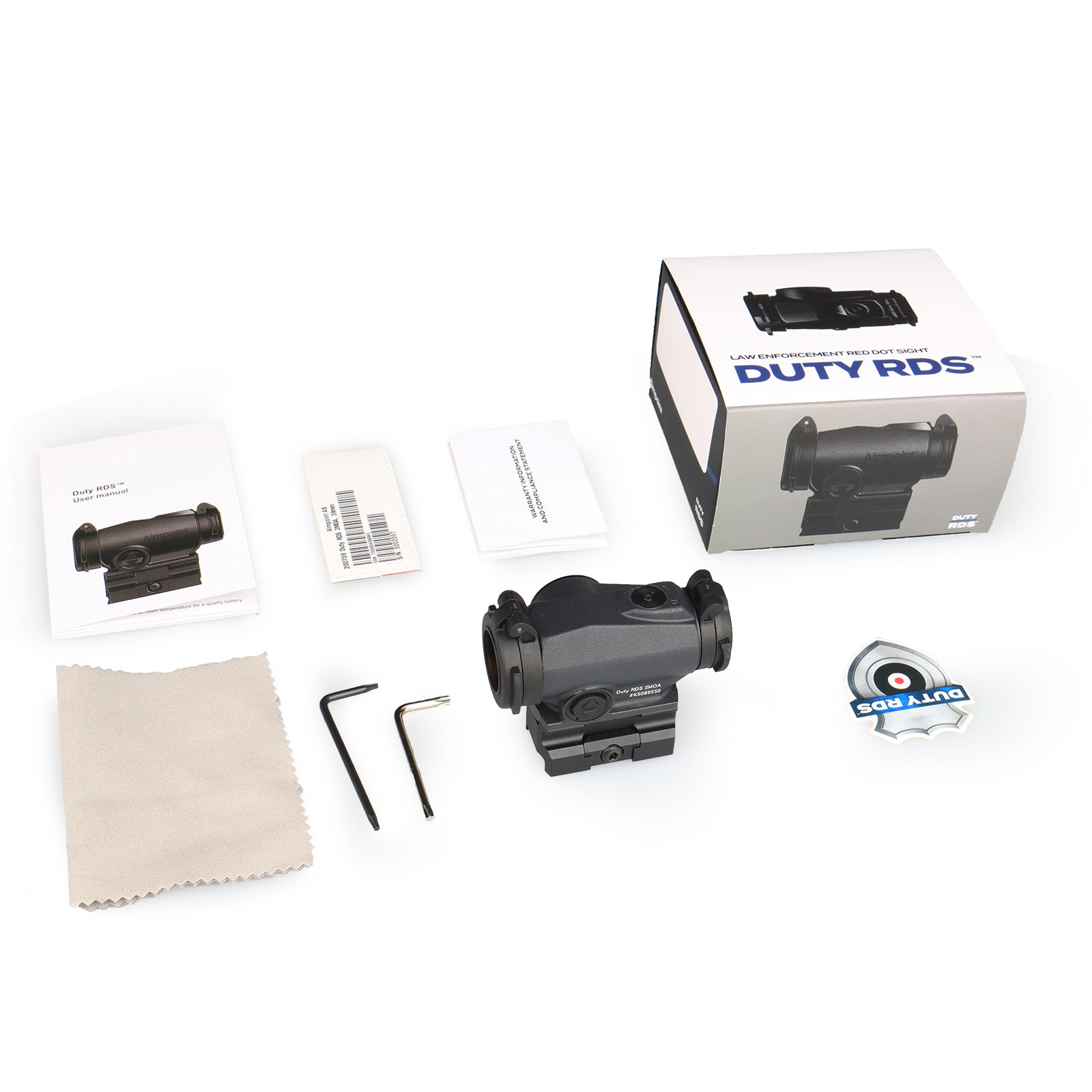 Aimpoint Duty RDS Red Dot Reflex Sight 2 MOA 18mm Clear Aperture Tactical Compact Micro Scope with Picatinny QD Riser Mount