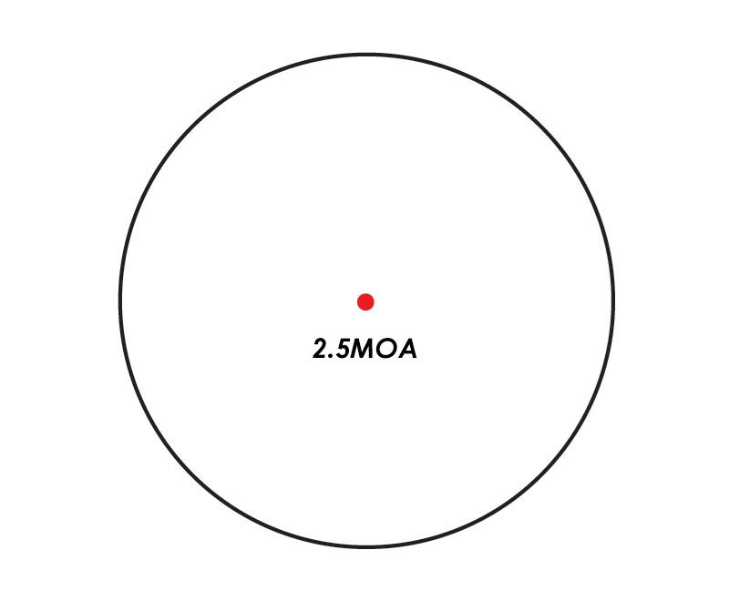 MRO 2.5 MOA Adjustable Red Dot Scope Reflex Sight With 21.2mm Mount For Hunting