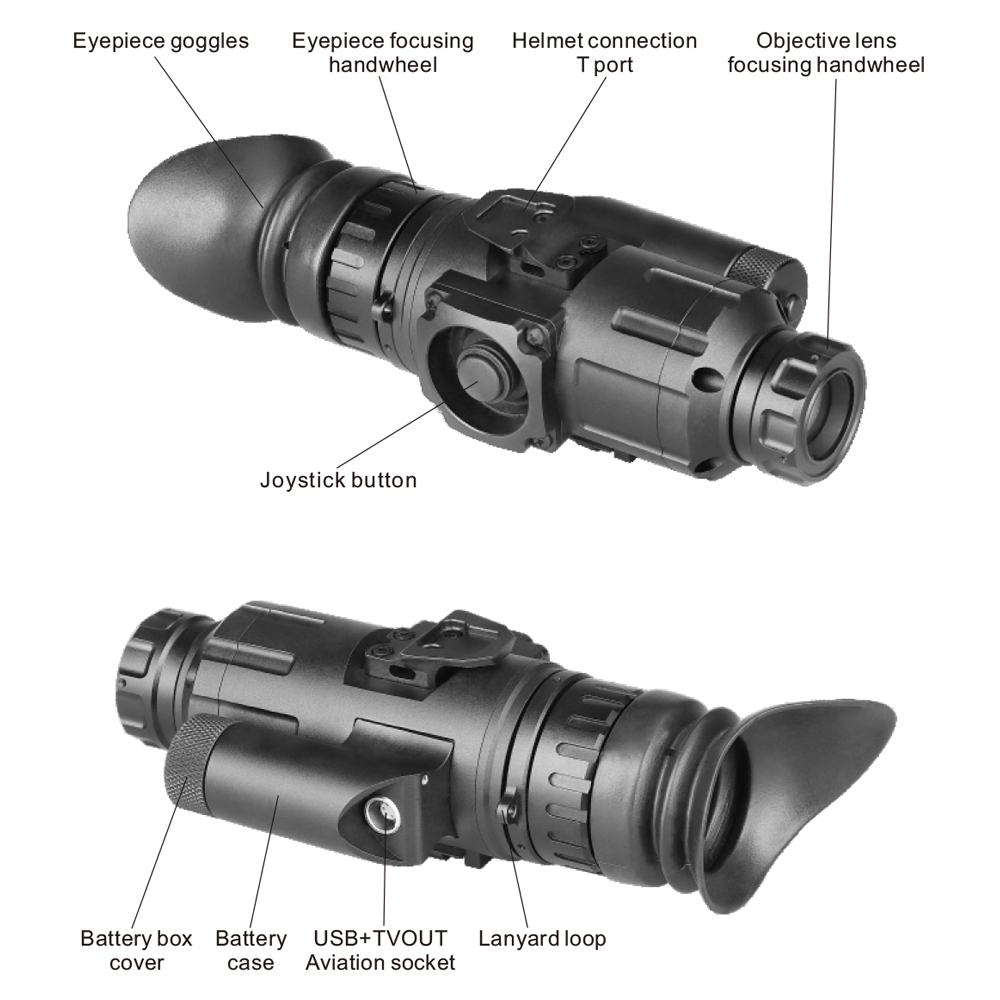 1-8X High Performance LED Digital Night Vision M250HD - FOV:21.5 ° X 12° for Hunting