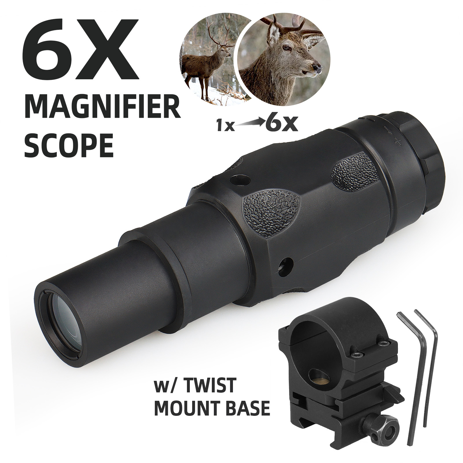 6XMAG-1 6x magnifier scope With Optics Aimpoint TwistMount for Picatinny rail