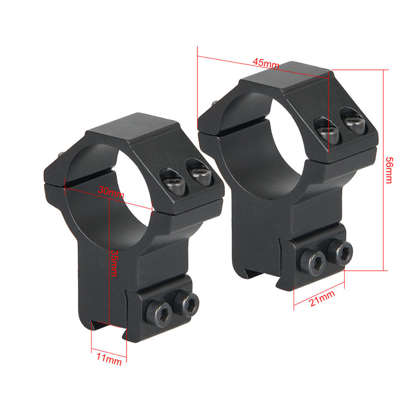 30mm Aluminum Alloy 1x - 4x Variable Power Riflescope with 3V Powered 4 - Level RGB Illuminated Mil - Dot Reticle