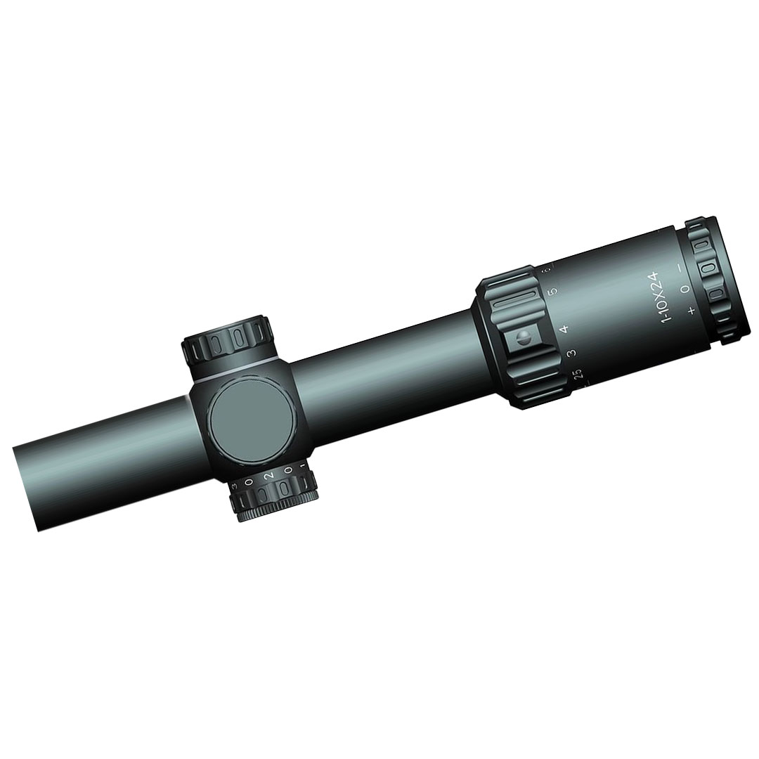 YSS 1-10X24 Infrared Presicion Aiming RIflescope 0.5 MOA with Dual Magnification For Hunting/Real Fighting Game