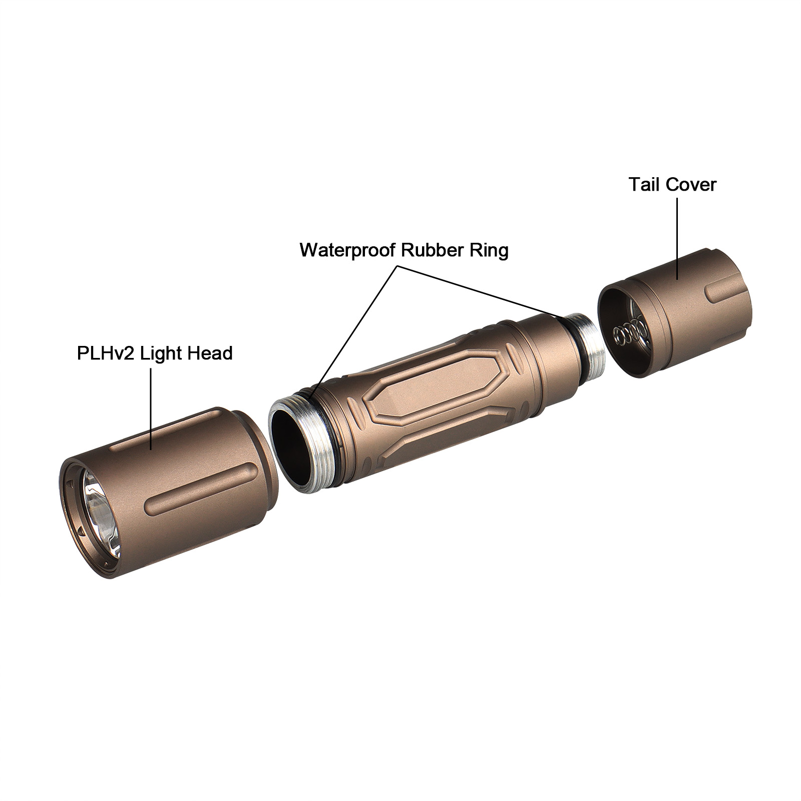 1350 Lumen PLHv2-18650 Cool White 5700K Flashlight