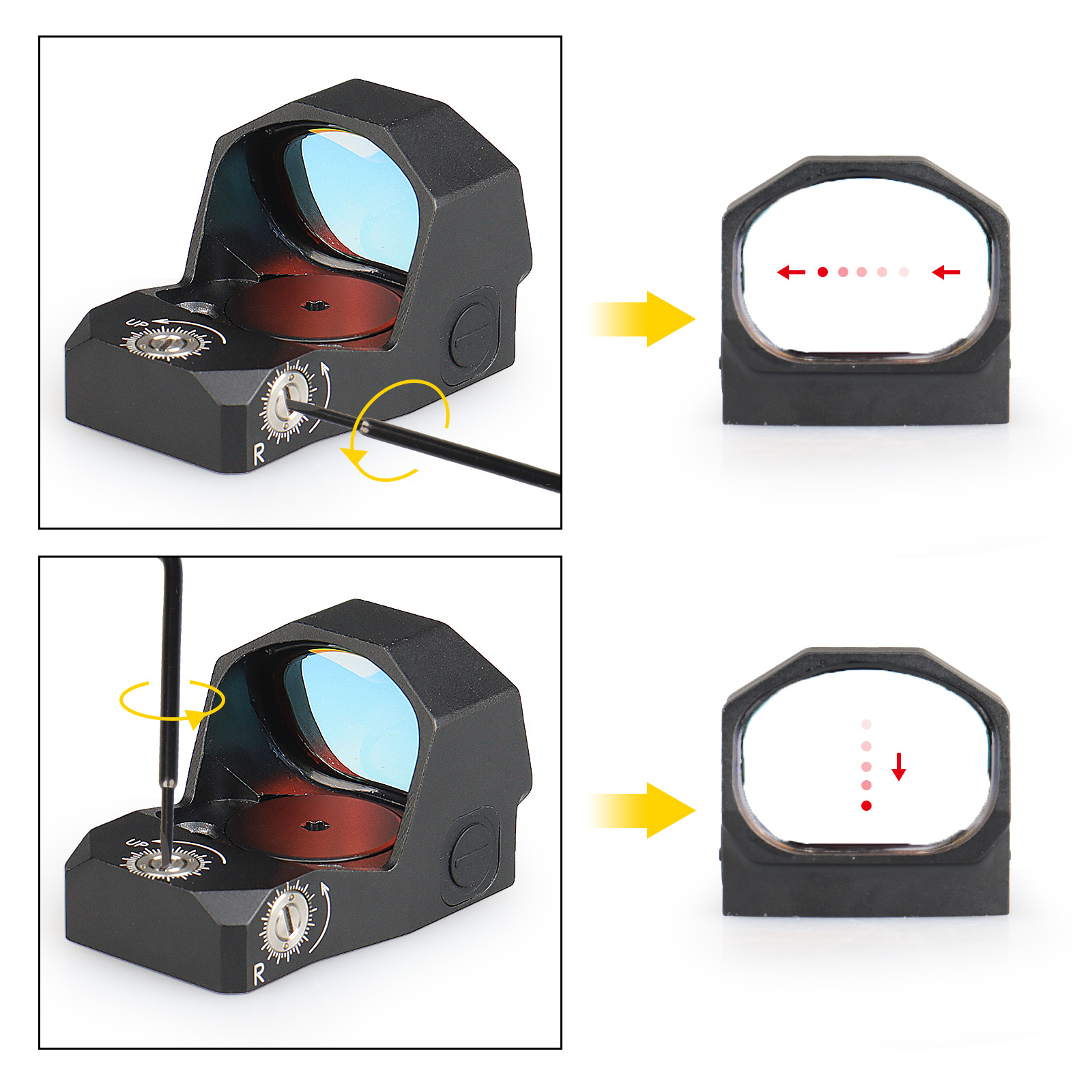 CVLIFE WOIFCOVERT 3 MOA Red Dot Sight 22×28MM Motion Awake Reflex Sight with 21mm Picatinny Base