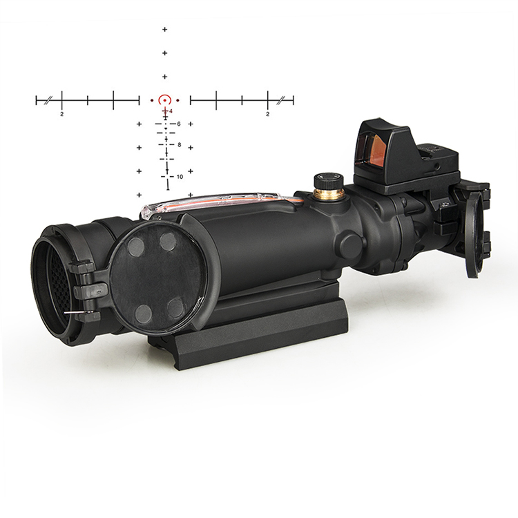 Tjcon ACOG 3.5x35 Rifle Scopes w/ Illuminated with RMR Red Dot Sight M249 Ballistic Reticle
