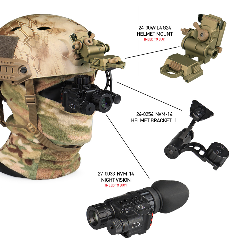Adjustable Helmet mount adapter for Night Vision NVM-14