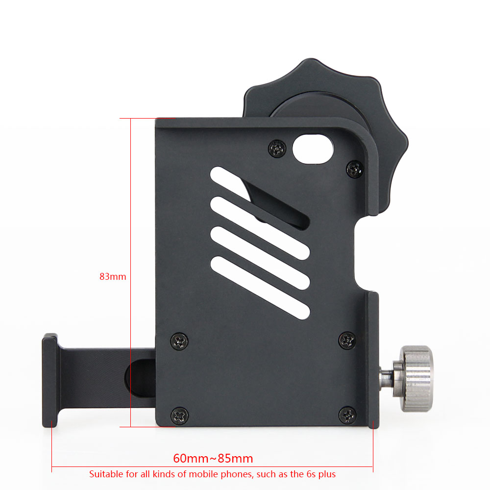 Ultra-light, compact, universal portable mounting bracket for connecting smartphones and night vision lenses