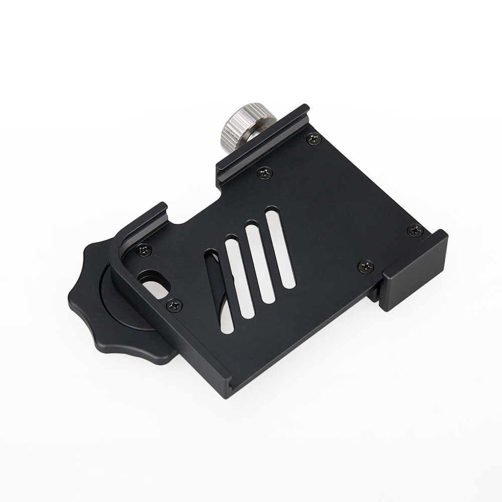 Ultra-light, compact, universal portable mounting bracket for connecting smartphones and night vision lenses