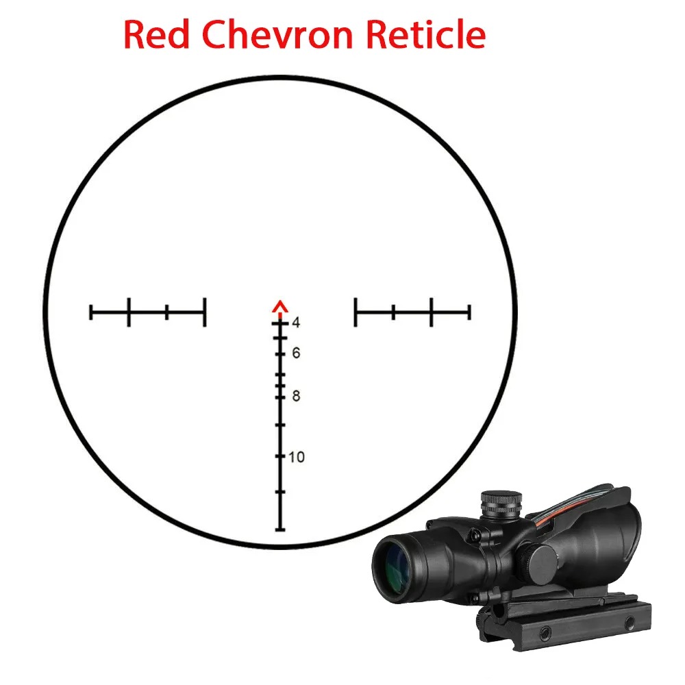 2 MOA Tjcon ACOG 4X32mm Riflescopes with illumination Red/Green CrosshairFiber Optics