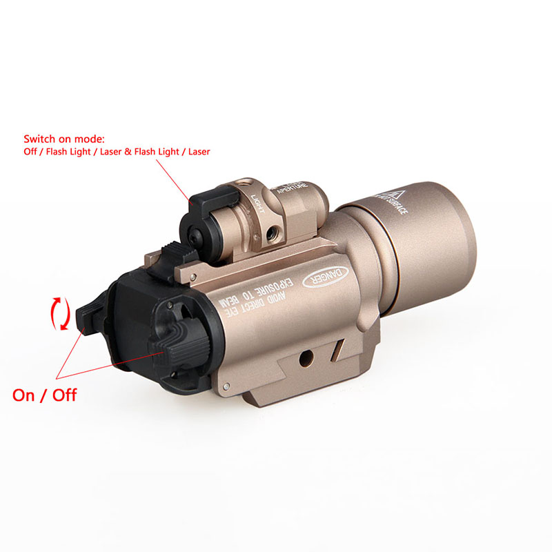 Hunting airsoft accessories PPT High Quality LED Light X400 Handgun Flashlight