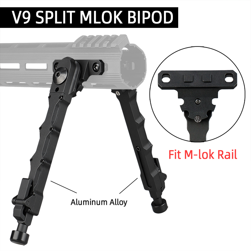 V9 Split M-LOK Bipod Design for M-lok Rail