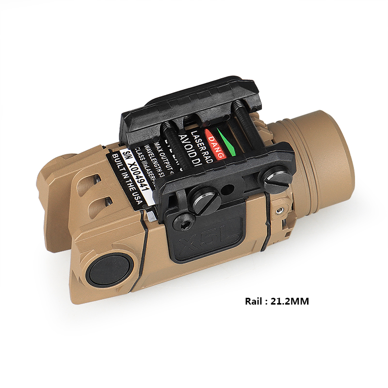 3W-H2 Aluminum M6R Flashlight with Green LaserX5L
