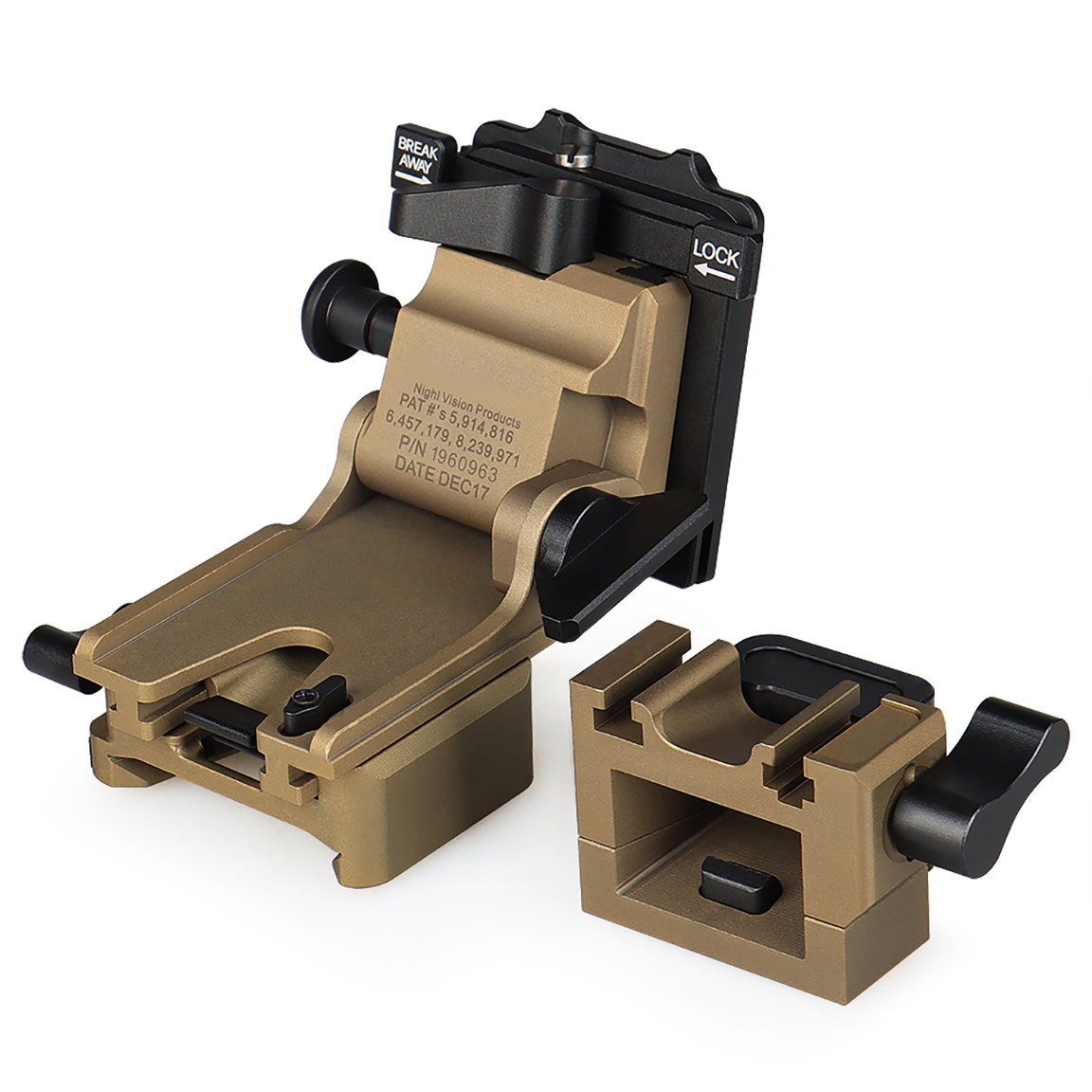 TD-01 Aluminum Alloy Night Vision Goggles Mount NVG Arms Mount for AN/PVS-31 PVS-7 PVS-14 PVS-15 PVS-18 Helmet Mount with Full Markings