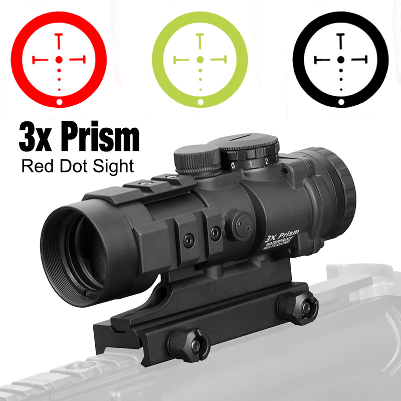 AR-332 Prism Sight 3X Tactical Red Dot Sight Rifle Scope with the NEW Ballistic CQ (Closo Quarters) Reticle
