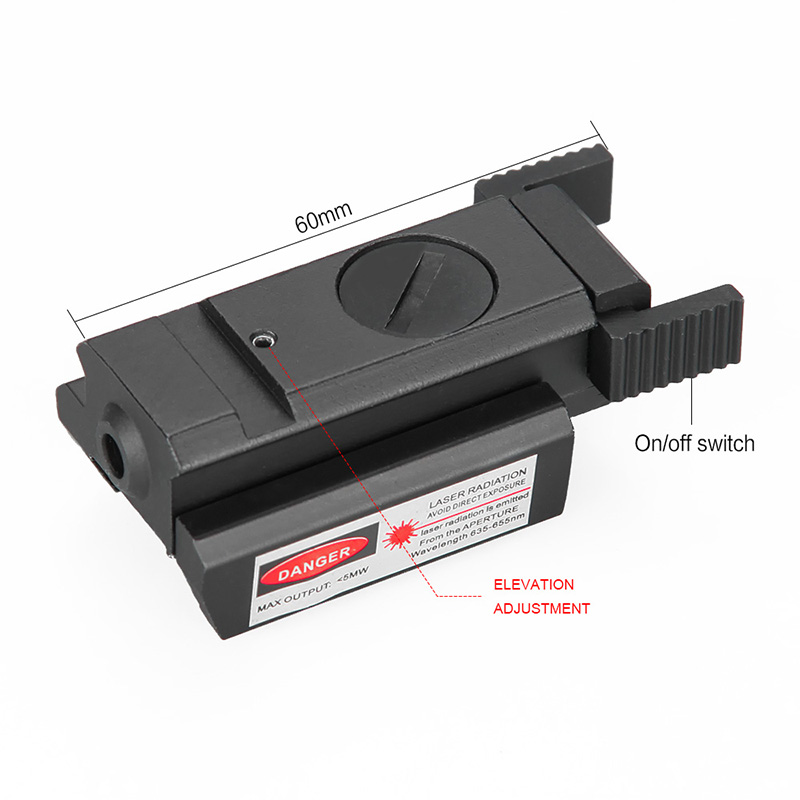 Laser Sights For Pistols - 20mm Mounting Red Laser Sight