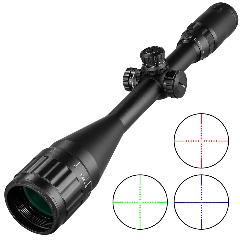 Scope 6-24X50mm Optics Scope Rangefinder Reticle Scope For Real Hunting Red/Green/Blue Illuminated Level 3