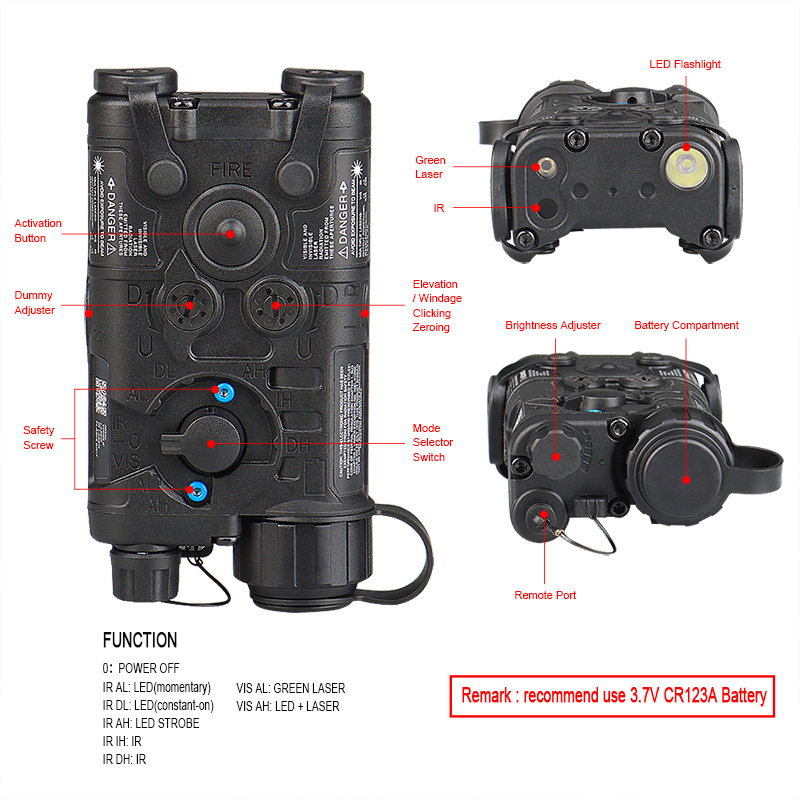 Airsoft Aiming Laser IR Laser Flashlight