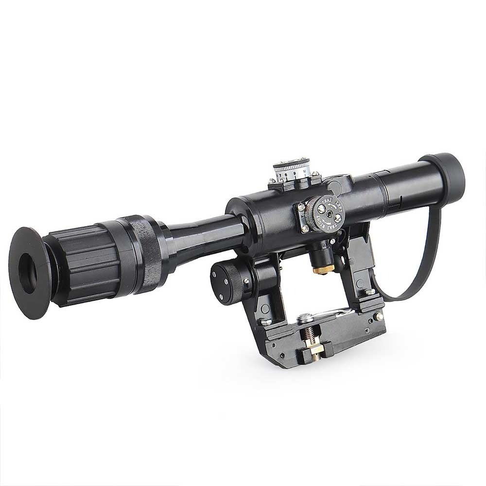SVD 4X26 Side Mount Red Illuminated Tactical Hunting Riflescope Glass Reticle Optics Sights AK Rifle Sniper Scope