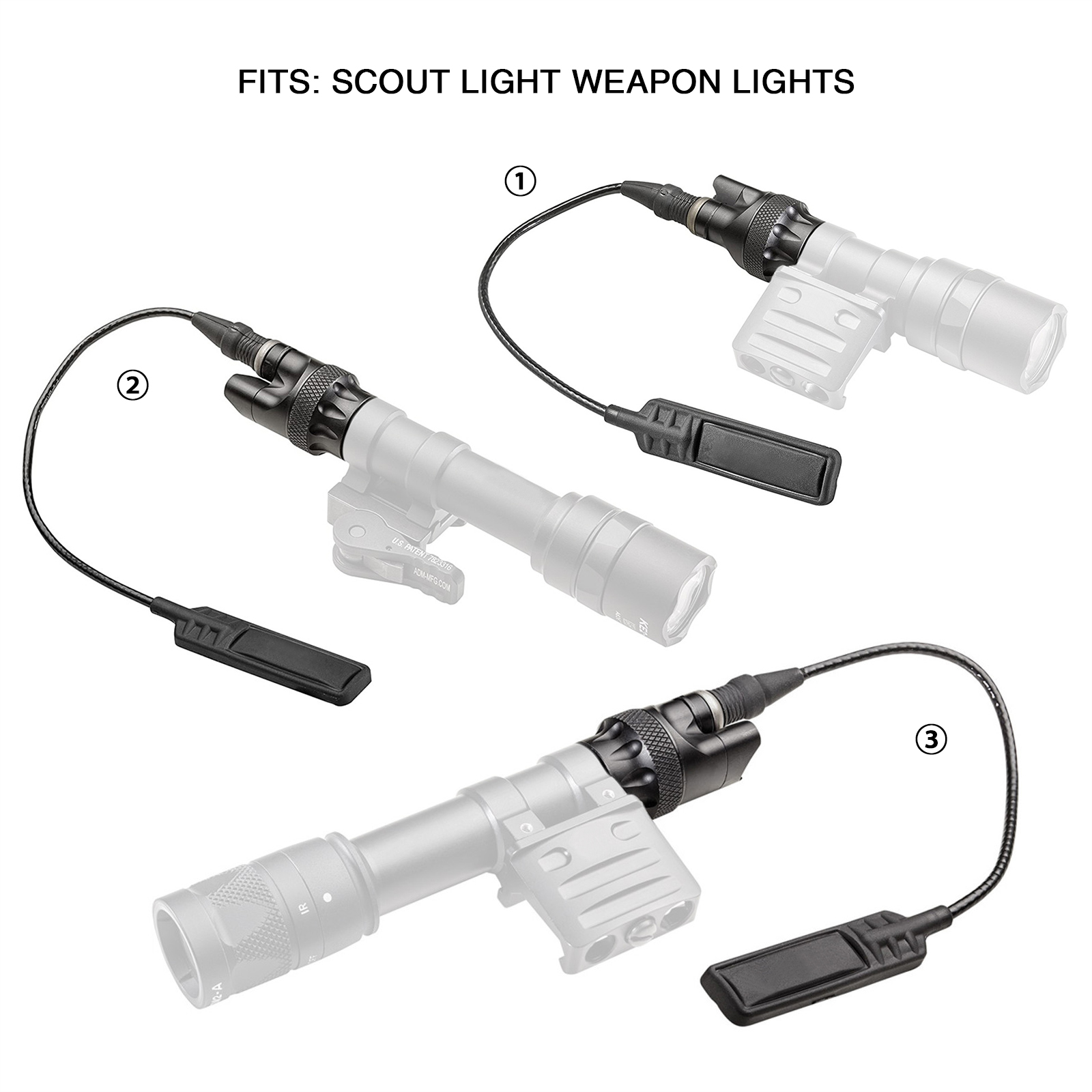 Remote Dual Switch Tailcap Assembly for Lights