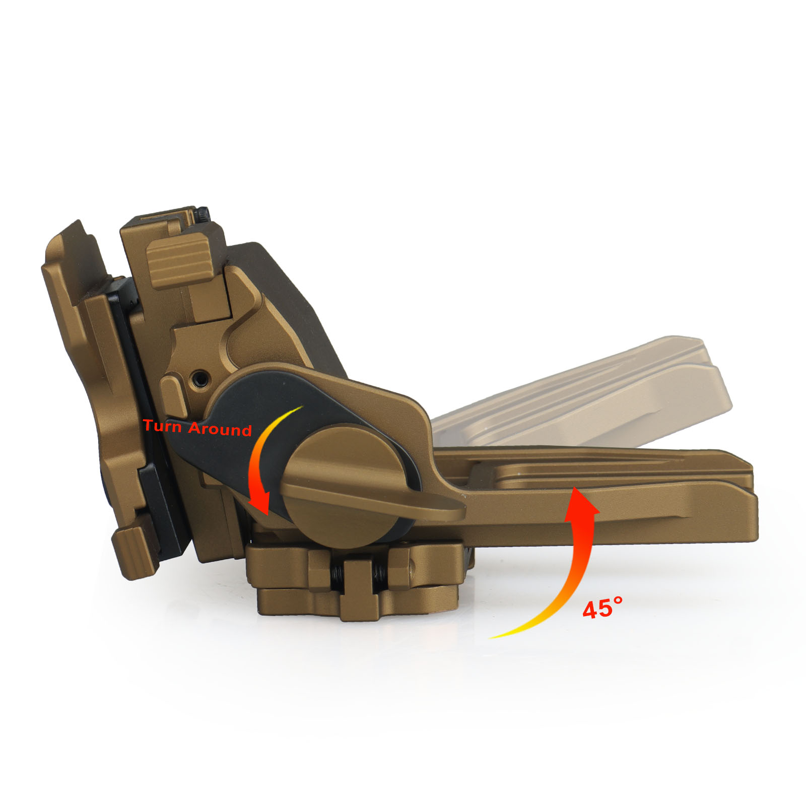 Low Profile Flip-up NVG Mount with Break-Away Fits pvs14/pvs18 Night Vision Goggles