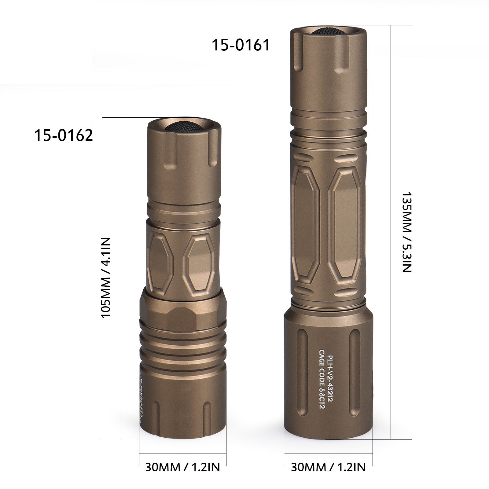 1350 Lumen PLHv2-18650 Cool White 5700K Flashlight