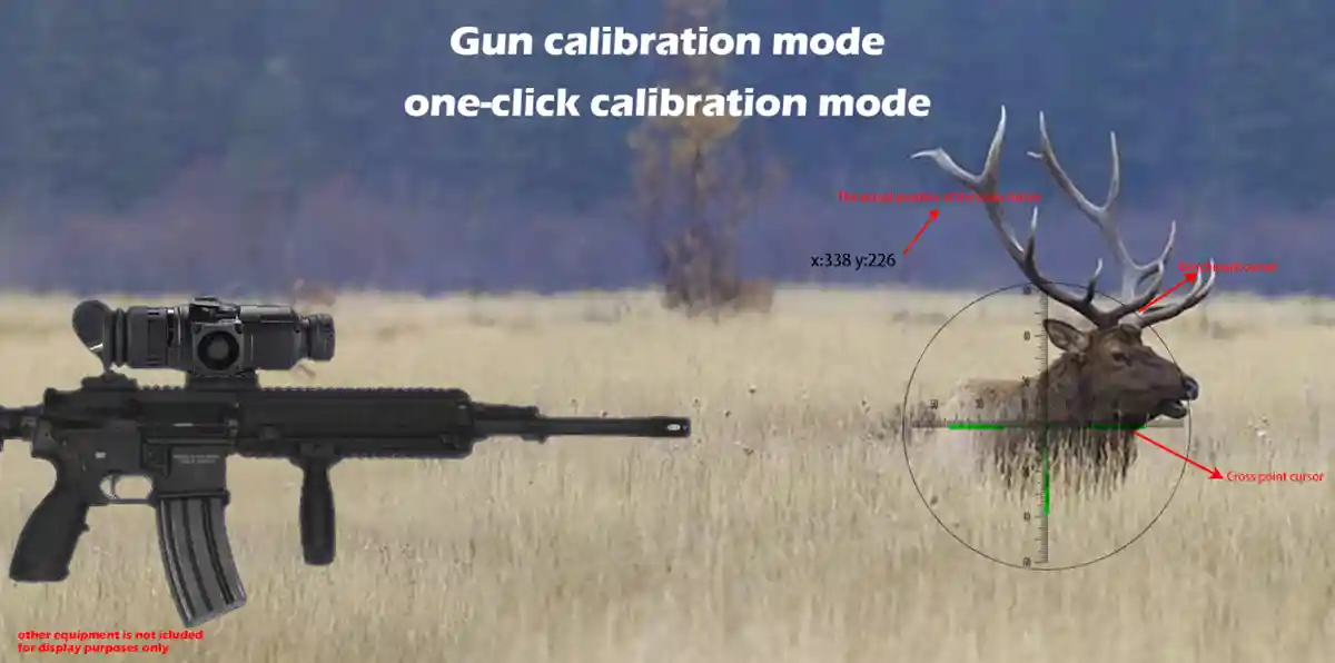 rifle night vision military with one-click calibration mode