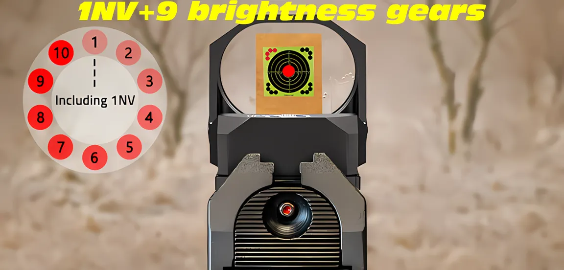 pistol vortex ar red dot sights 1nv+9 brightness levels.