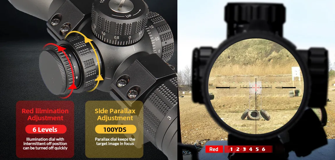 rifle scopes safari outdoor illuminated reticle, rifle scope quick release mounts