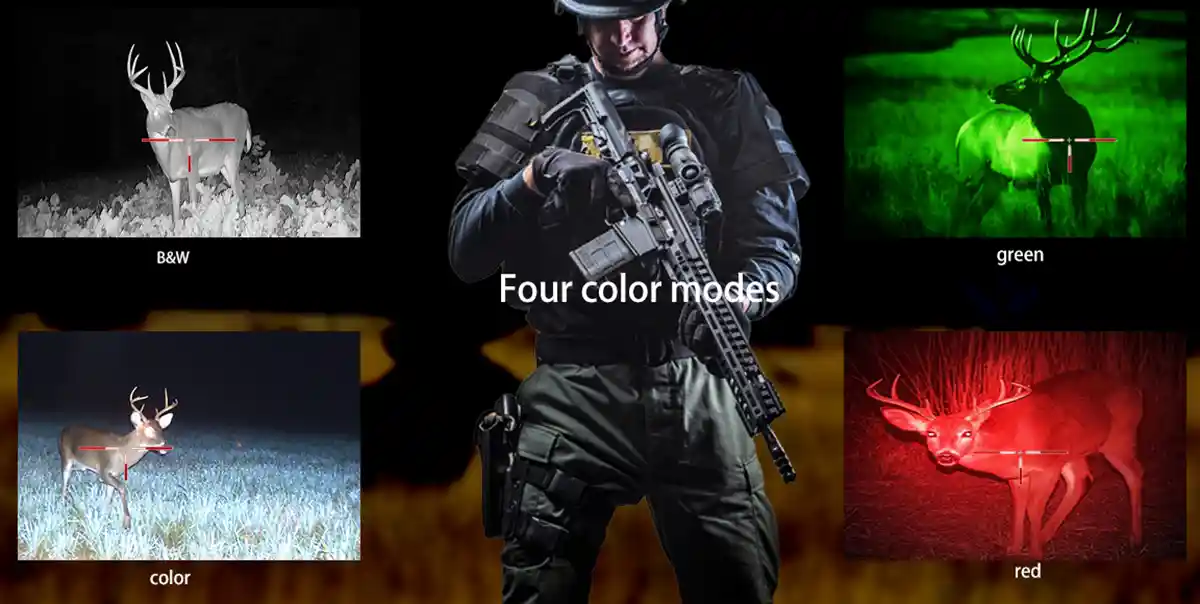 red/green/black-white/color night vision goggles