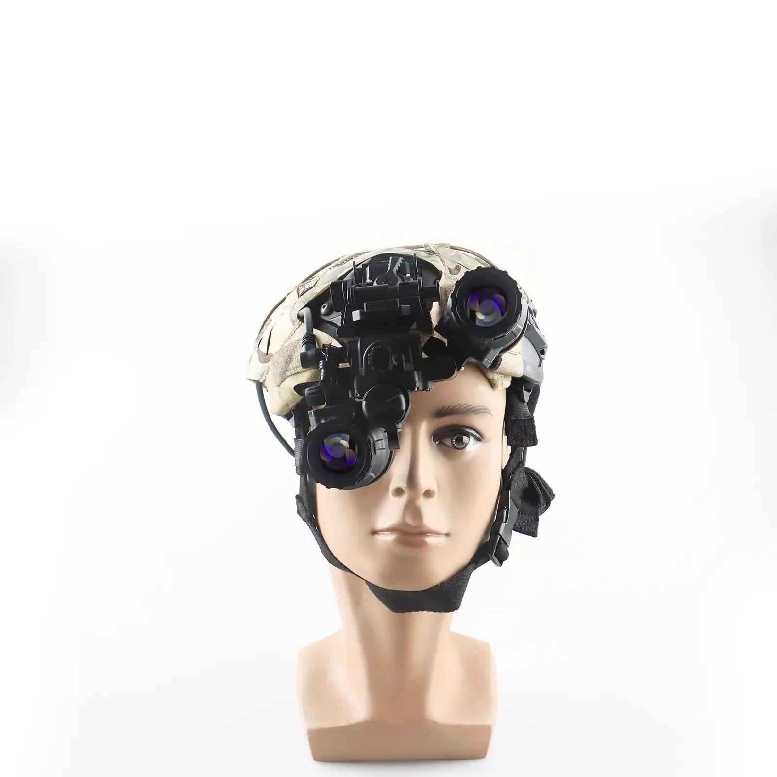 PVS-31 dual pods folded outward on helmet